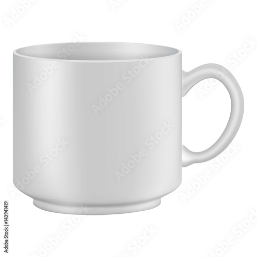 White tea or coffee cup mockup, realistic style