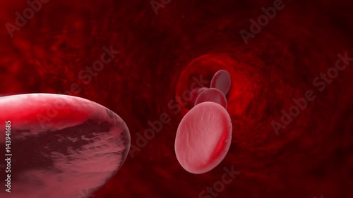 Blood cell (veins, arteries, capillaries). Available in high-resolution and several sizes to fit the needs of your project. 3D animation.