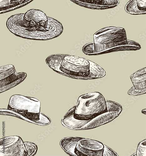 pattern of the male and female hats
