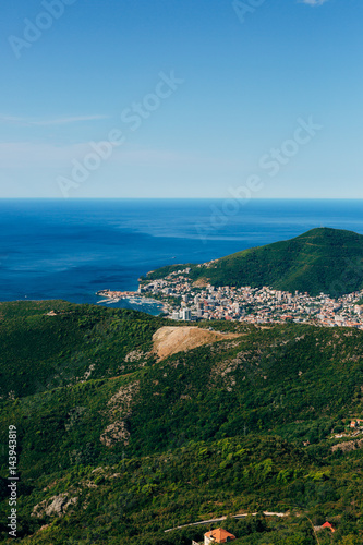 Fototapeta Naklejka Na Ścianę i Meble -  Budva Riviera in Montenegro. Sea coast and the mountains