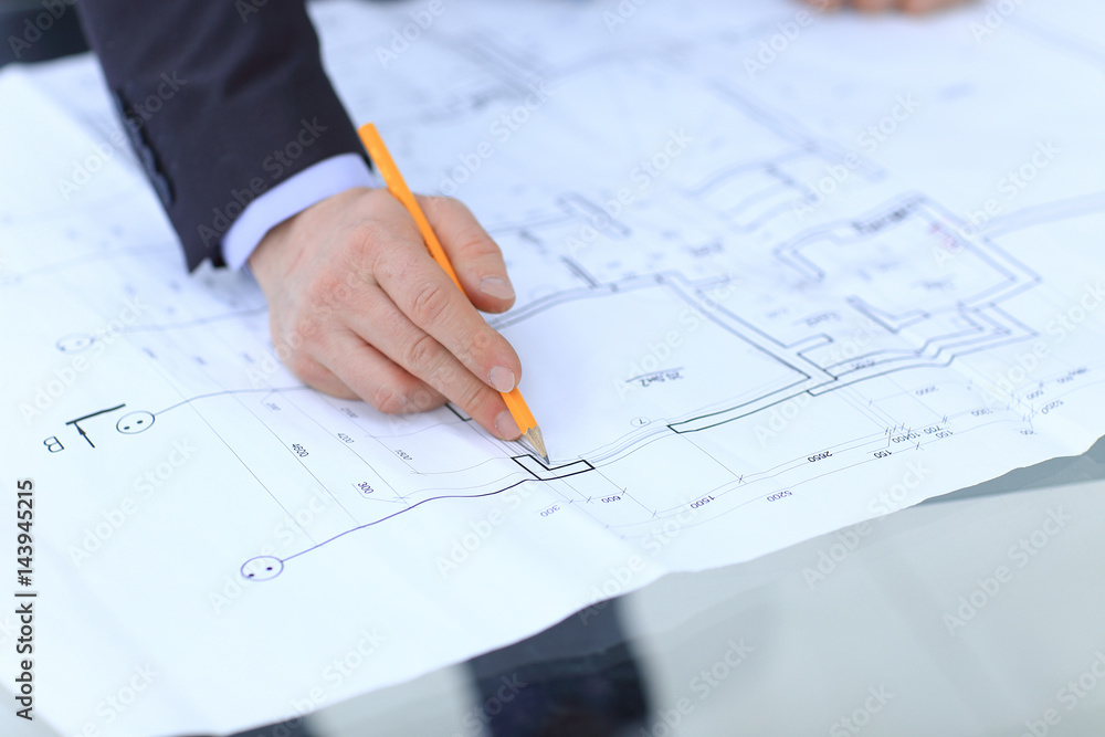 Architect designing house for client Architect designing house for client