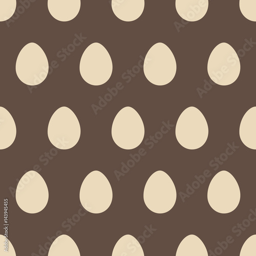 Happy Easter day. Lovely Easter eggs of different colors. Vector illustration. Seamless pattern.