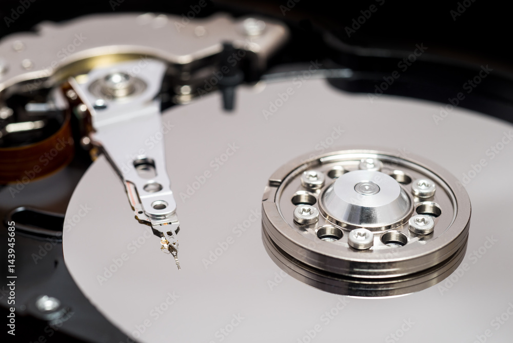 hard disk closeup