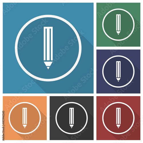 Button - Set - Schatten - Stift Notiz