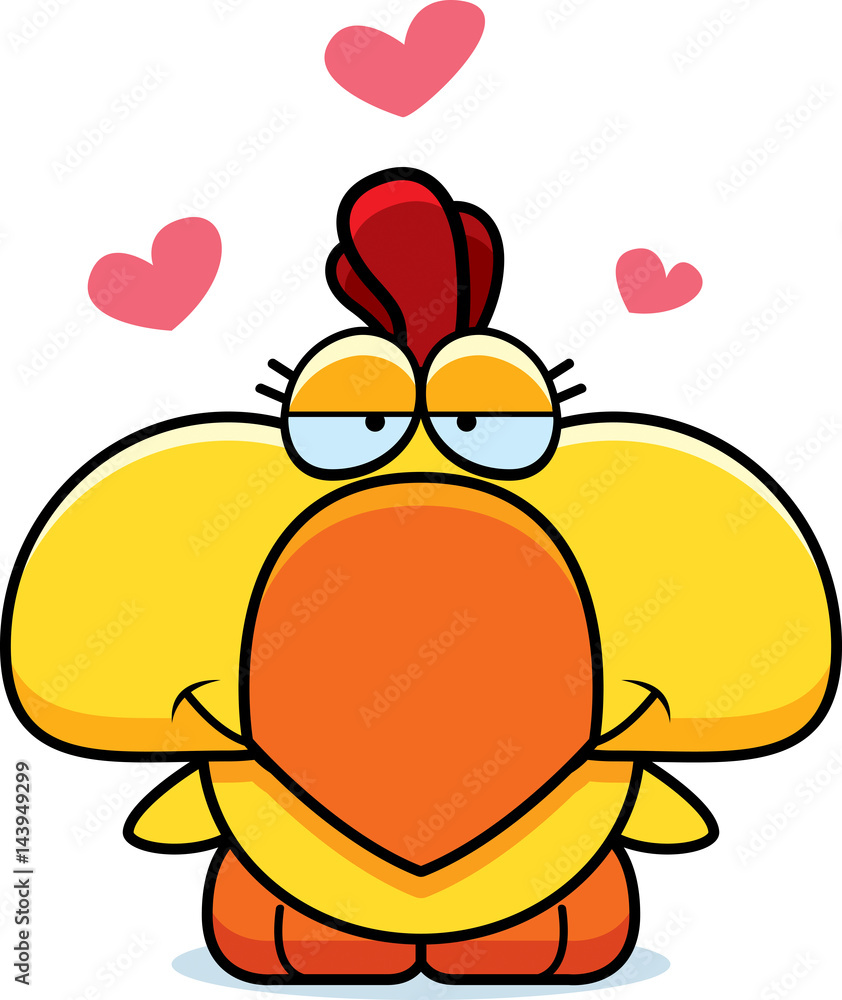Cartoon Chicken Love Stock Vector Adobe Stock