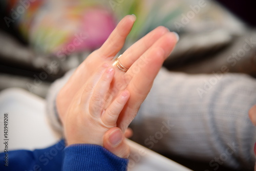 mother and baby hand 