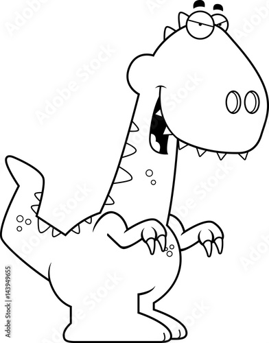 Sly Cartoon Velociraptor