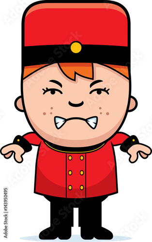 Angry Cartoon Bellhop