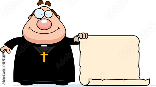 Cartoon Priest Sign