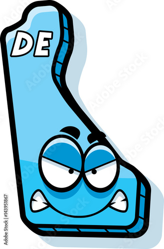 Cartoon Angry Delaware