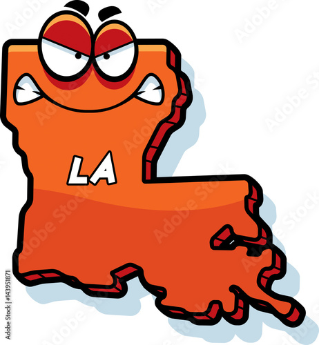 Cartoon Angry Louisiana