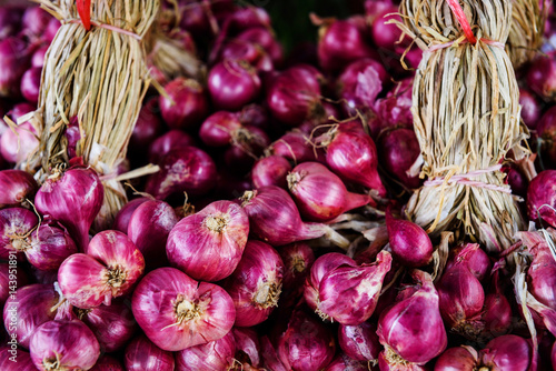 allium ascalonicum (shallots) or  red onion