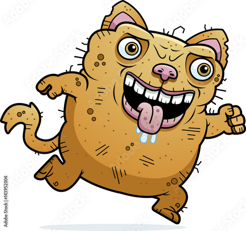 Ugly Cat Running