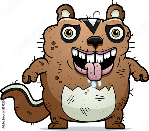 Cartoon Ugly Chipmunk Standing