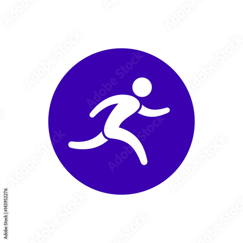 Running man icon, vector simple run symbol.