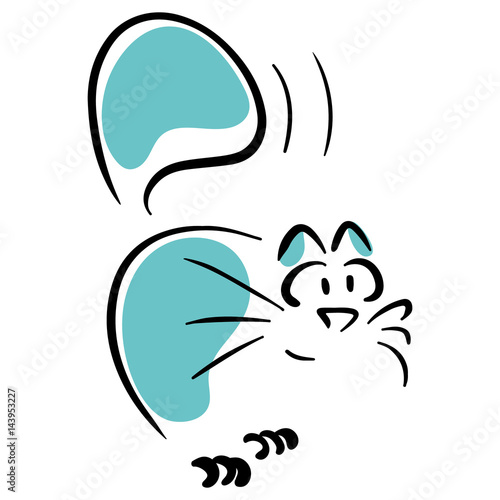 Cat wags its tail