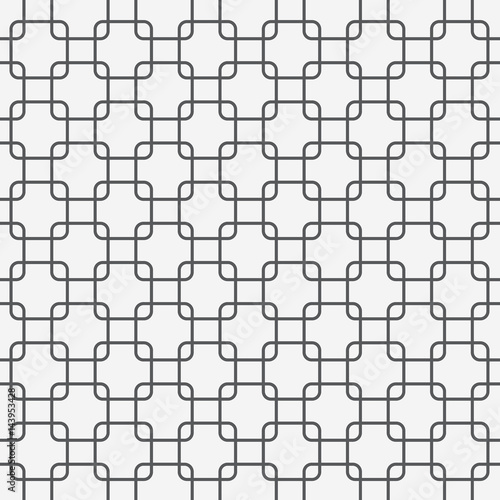 Vector pattern  repeating geometric linear round corner square shape. pattern is on swatch panel