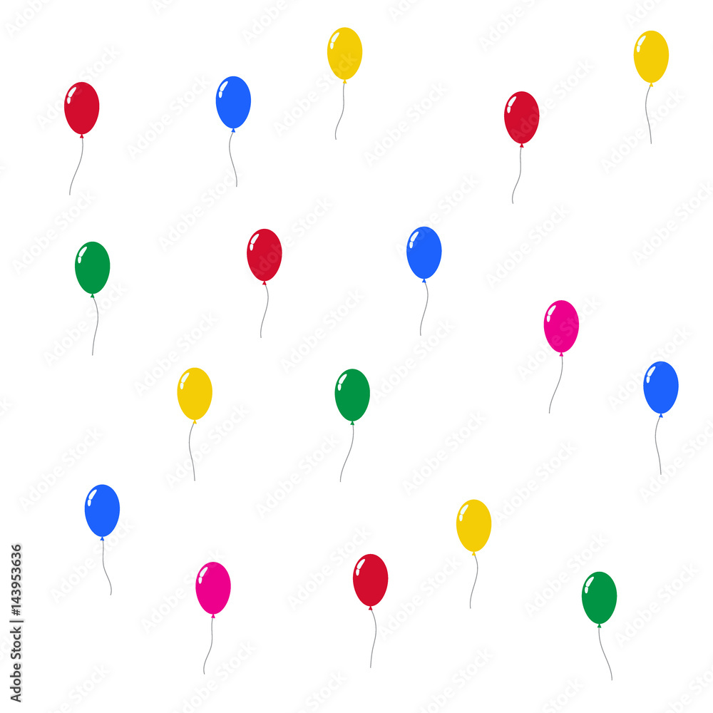 Seamless pattern with colored balloons.