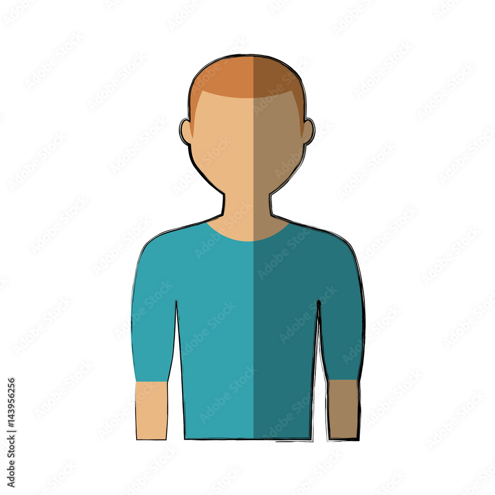 man cartoon icon over white background. colorful design. vector illustration