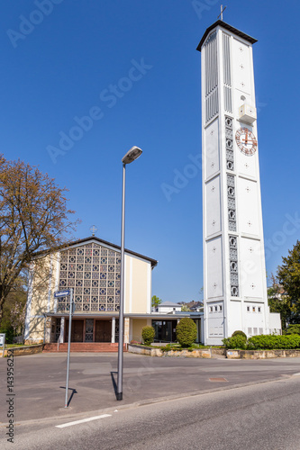 Wiesbaden, Kreuzkirche in Walkmühltalanlagen. April 2017. photo