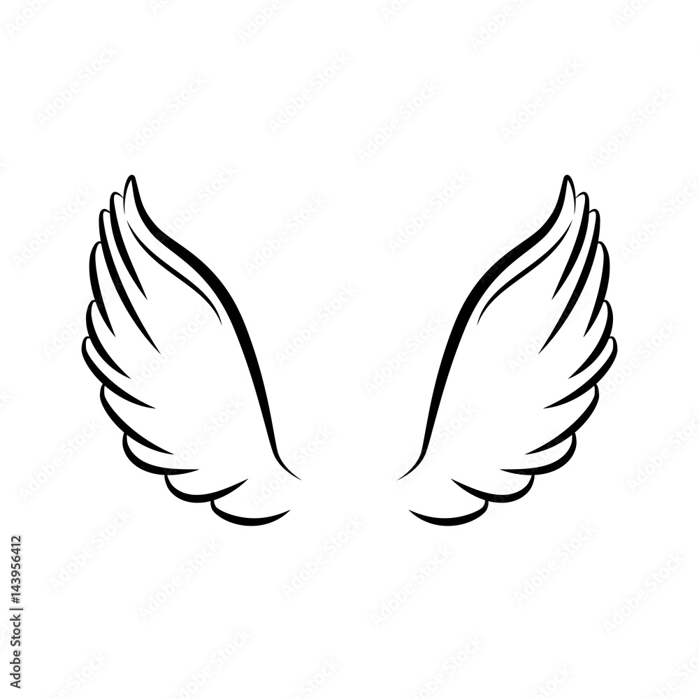 angel wings isolated icon angel wings isolated icon