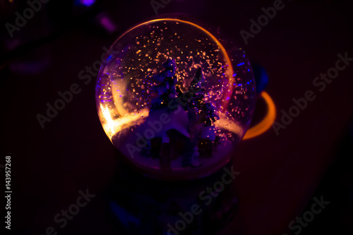 Glass ball with snow
