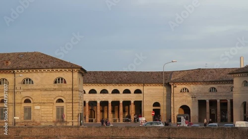 City promenade Italian city. The architecture of Senigalia. Marche. Italy.