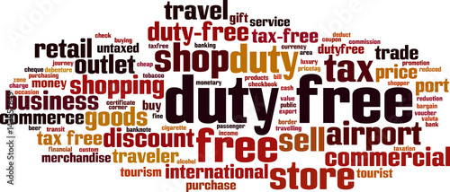 Duty free word cloud