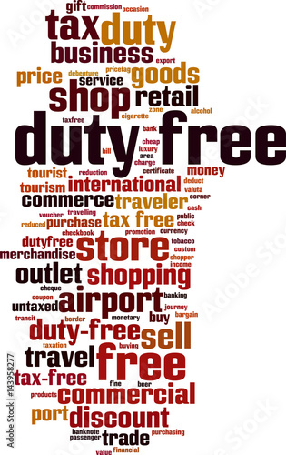 Duty free word cloud