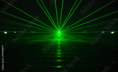 green laser light and sound