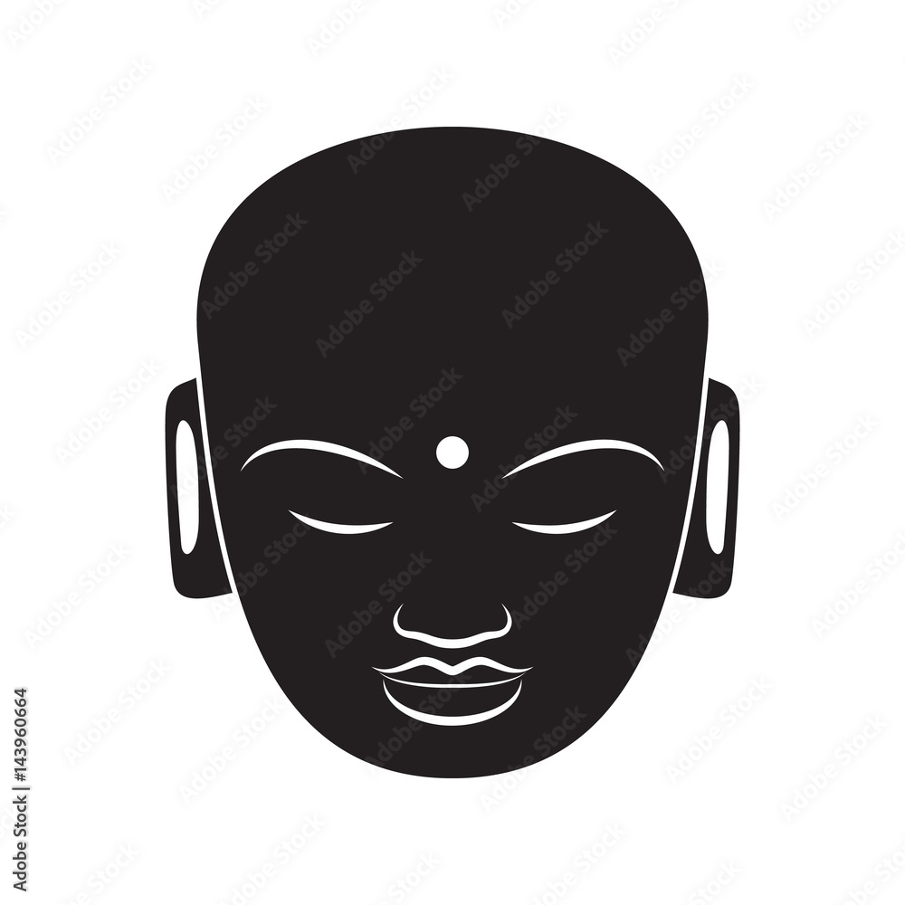 Buddha Face On White Background Buddha Face On White Background