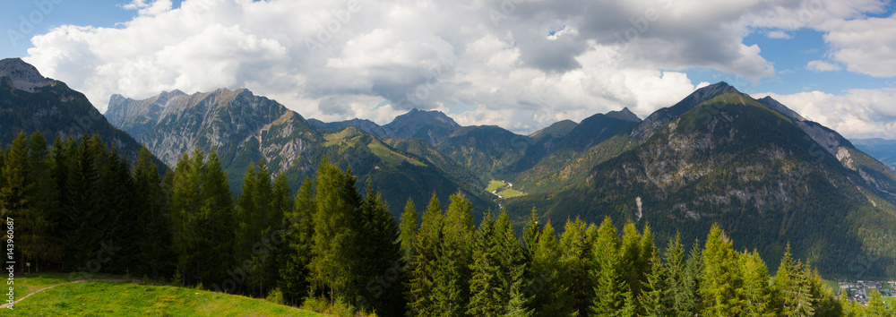 Mountain view from the top -  Alpbach valley,  Austria