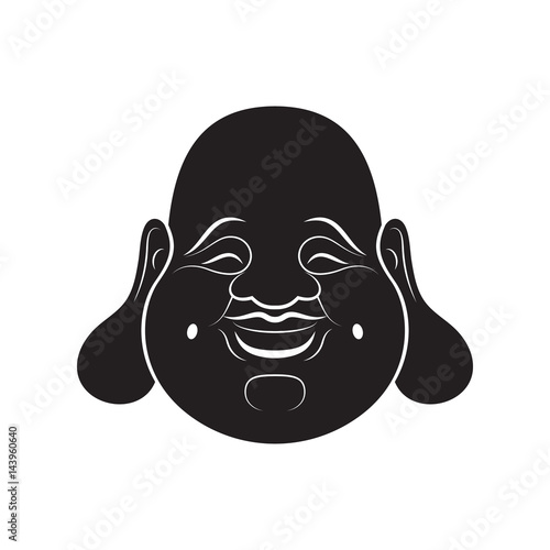 Buddha or Hotei On White Background