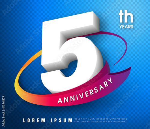 Anniversary emblems 1 anniversary template design