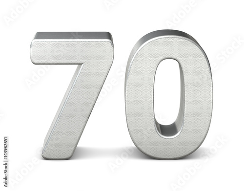 Canvastavla 70 zahl silber 3d number silver struktur