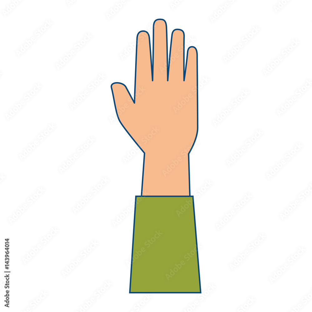 Obraz premium hand human isolated icon