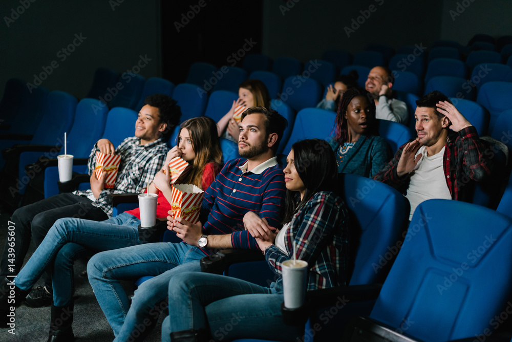 Startled by a scene in the movie Startled by a scene in the movie