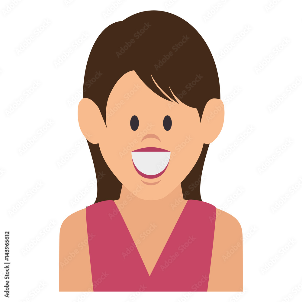 young woman avatar character young woman avatar character