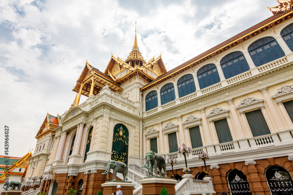 Grand palace and Wat phra keaw Bangkok, Thailand. Beautiful Landmark of Thailand. Temple of the Emerald Buddha