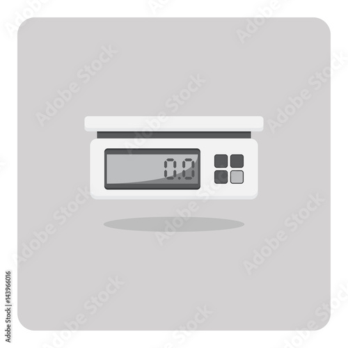 Vector of flat icon, Digital scale on isolated background