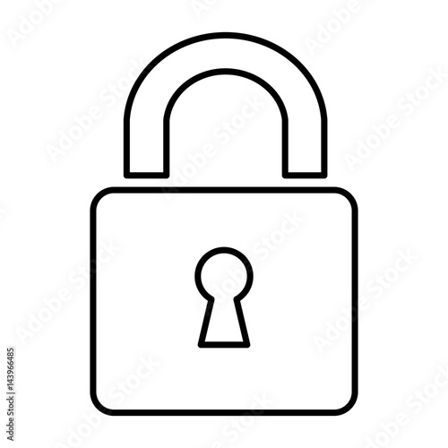 safe padlock isolated icon