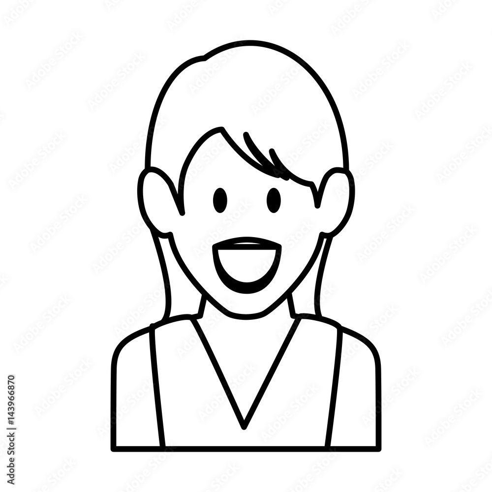 young woman avatar character