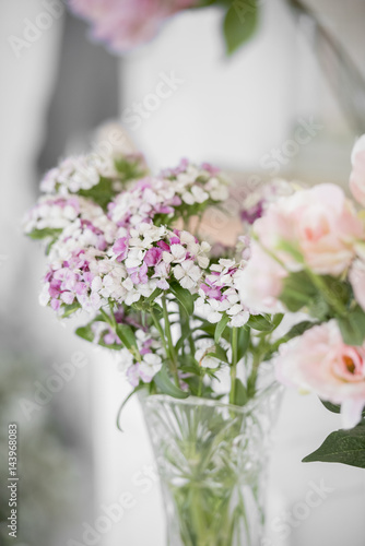 wedding backdrop with flower and wedding decoration