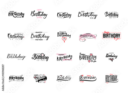 lettering and calligraphy modern - Happy Birthday to you. Sticker, stamp, logo - hand made