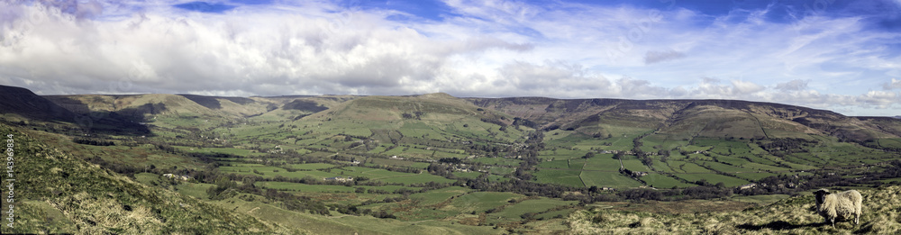 Hope valley panorama, Derbyshire, UK