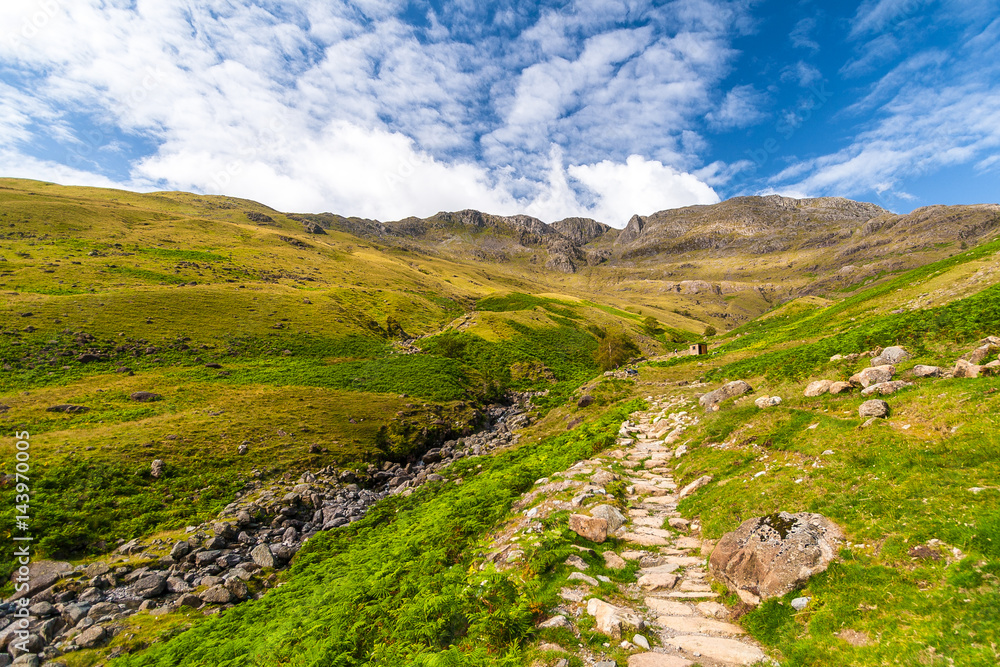 Fototapeta premium Mountain path in The Lake District National Park, Cumbria, England 