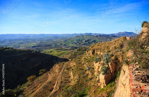 View of sicilian scenic countryside