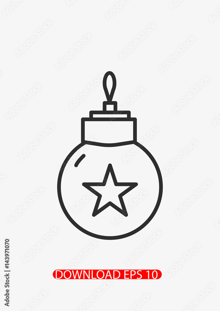 Bauble icon, Vector Bauble icon, Vector