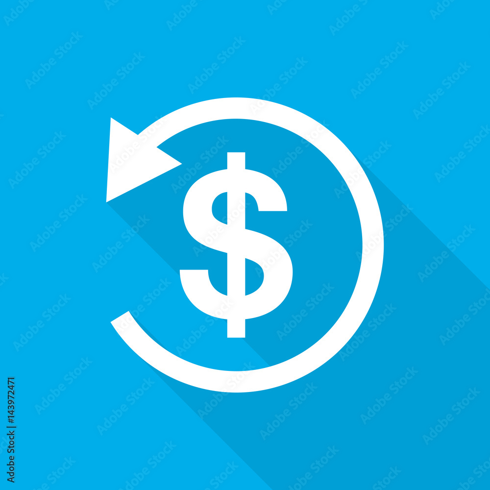 Refund money icon. Vector illustration. Refund money icon. Vector illustration.
