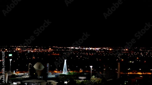 Night view of the city Valencia. bridge city of Arts and science. Spain.